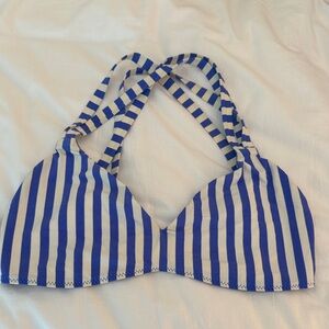 Vineyard Vines Blue and White Striped Bikini Top